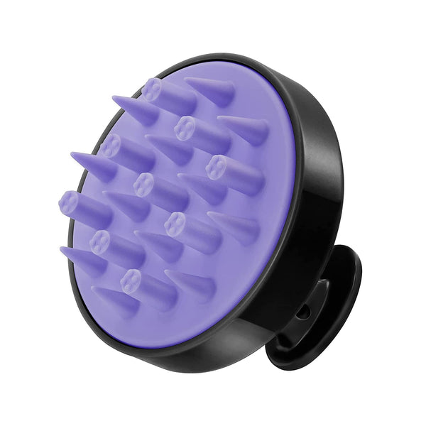 HEETA Hair Scalp Massager Brush, Updated Hair Shampoo Brush with Soft Silicone Bristles for All Hair Types (Black)