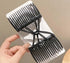 2Pcs Black Adjustable Elastic Hair Comb, Stretchy Double Comb Hair Clip for Women Hair Styling