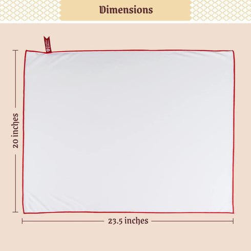 Premium Glass Polishing Cloth 23.5" x 20" (2 Pack) - Streak and Lint Free Large Polishing Cloth for Glassware, Best