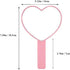 TBWHL Heart-Shaped Handheld Travel Mirror, Cute Cosmetic Hand Mirror with Handle for Men & Women (Pink, 1 Pack)