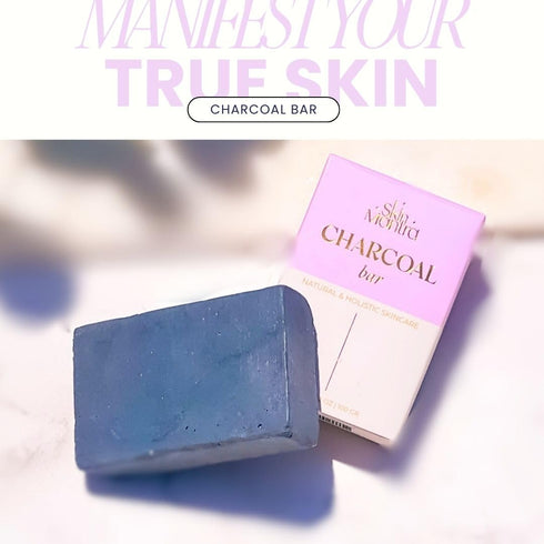 SKIN MATRA - Holistic & Natural Charcoal Bar - Handmade Skincare with Activated Charcoal, Organic Olive Oil