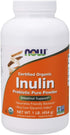NOW Supplements, Inulin Prebiotic Pure Powder, 1-Pound, Certified Organic, Non-GMO Project Verified