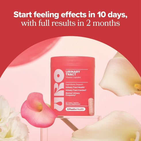 O Positiv URO Urinary Tract Health Supplement for Women, 60 Count, Vegan with Cranberry Extract, D-Mannose
