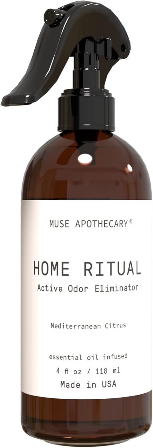 Muse Apothecary Home Ritual Active Odor Eliminator Spray, 4oz, Mediterranean Citrus