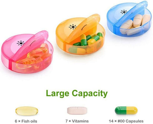 INKULTURE 07 01 Portable Medicine Organizer Box Tablets Container Case Travel Pill Box For days | Multicolor | Pcs