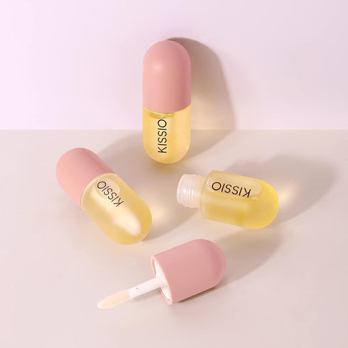 KISSIO Natural Lip Plumper, 5.5ml Plumping Gloss for Fuller Lips, Hydrating & Reducing Fine Lines, Beautiful Finish