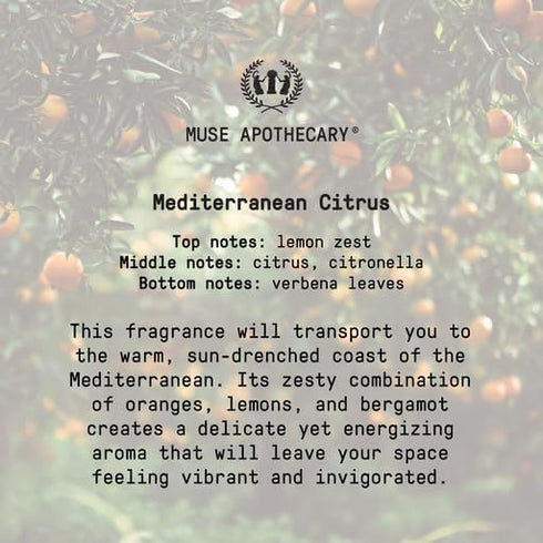 Muse Apothecary Home Ritual Active Odor Eliminator Spray, 4oz, Mediterranean Citrus