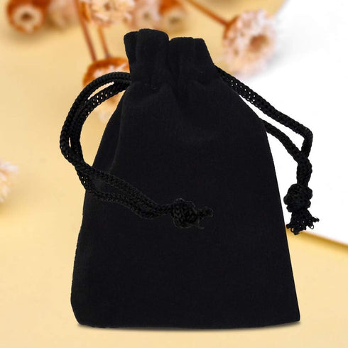 Nydotd 100pcs 2 X 2.8 inch Black Velvet Cloth Jewelry Pouches, Velvet Drawstring Bags for Wedding Favors, Gifts.
