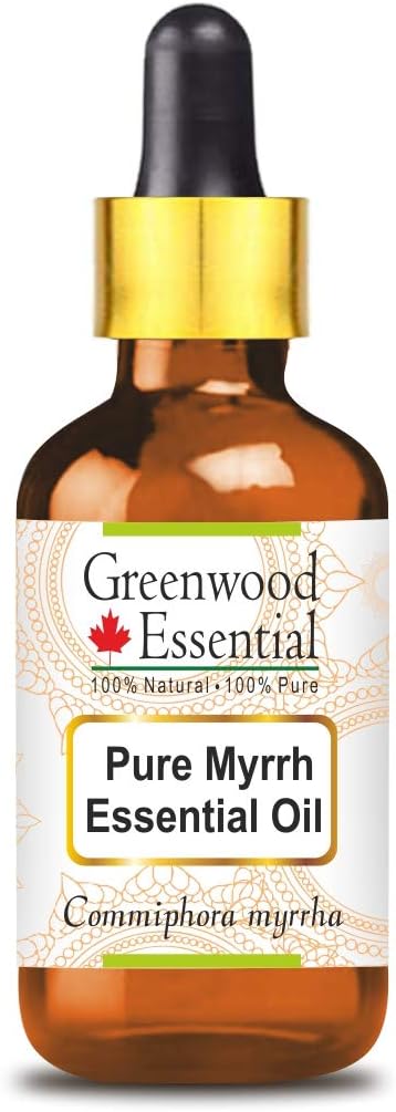 Pure Myrrh Essential Oil 5ml (0.16 oz) - Commiphora myrrha with Glass Dropper, Steam Distilled