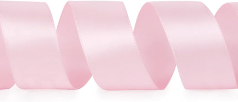 Ribbli Light Pink Baby Pink Satin Ribbon, 1” x 25 Yards Continuous, Use for Gift Wrapping, Bows, Baby Shower