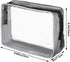 5 Packs Clear Cosmetics Bag TSA Approved, PVC Zippered Toiletry Carry Pouch Portable Makeup Bag for Vacation Travel, Bathroom and Organizing Waterproof Makeup Vinyl Case (Large, Transparent)
