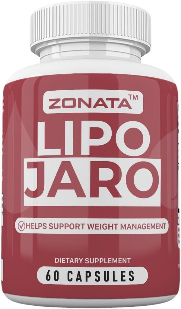 Zonata Lipojaro Capsules with Apple Cider Vinegar & Raspberry, Lipojaro Supplement (60 Count)