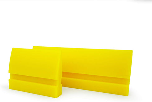 ECOmorning 2-Piece Mini Squeegee Set - Soft Silicone Window Tint Squeegee for Glass, Mirror, Shower - Yellow