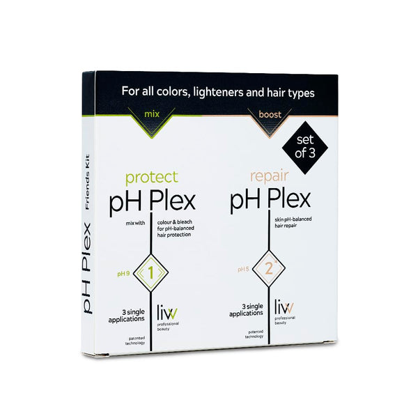 LIW pH Plex Steps 1&2 Protect & Repair Hair Care Treatment, Salon Quality Results at Home - Friends Kit (3 Sachets).