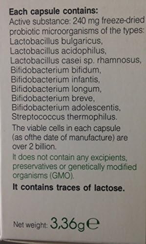 Genesis Biomix Probiotic, 14 Capsules of 240 Mg, travel pack with Lactobacillus and Bifidobacterium Strains