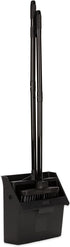 Set 36" 2-Piece Commercial Carlisle FoodService Products Duo-Pan Lobby Broom and Dustpan Upright Broom with Handle