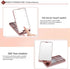 Portable Makeup Mirror with 5 Makeup Brushes, Travel Case Storage Box LED Rechargeable Makeup Mirror (White)