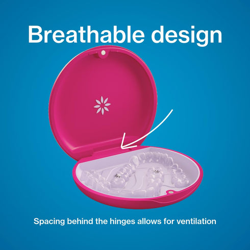 Invisalign Aligner Case and Retainer, Cyberpink