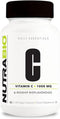 NutraBio Vitamin C with Rose Hips - Supports Healthy Bones, Teeth, Gums, Immune Function - 120 Capsules, 1000mg