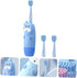 Set Boy Girl's Sonic Electric Toothbrush Frequency Soft Bristles for Tender Gums Colorful Light Feature Toothbrush Kit
