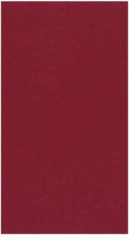 Caspari Paper Linen Solid Guest Towel Napkins in Cranberry - Two Packs