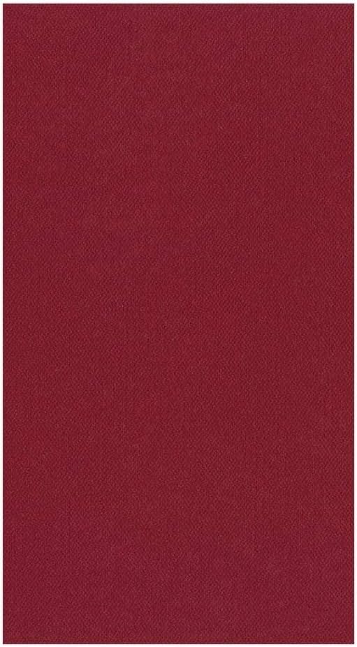 Caspari Paper Linen Solid Guest Towel Napkins in Cranberry - Two Packs