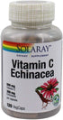 SOLARAY Vitamin C & Echinacea Root | 500 mg VIT C & 300 mg Echinacea Per Capsule | 120 VegCaps