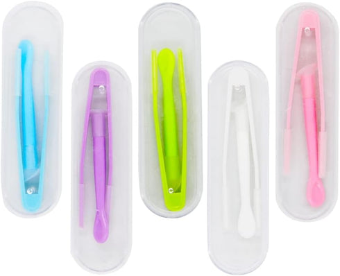 MorTime 5 pcs Portable Contact Lens Stick Tool Case Set (Inserter/Remover+Tweezer with Soft