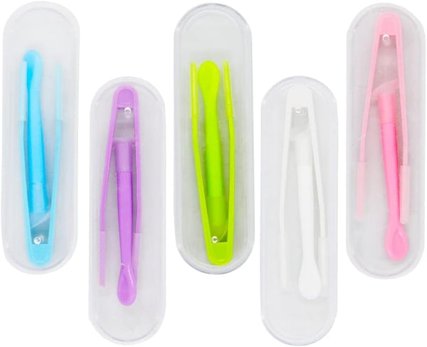 MorTime 5 pcs Portable Contact Lens Stick Tool Case Set (Inserter/Remover+Tweezer with Soft