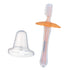 Simba Soft Bristle Silicone Baby Toothbrush - Milk Residue/Fur Scrubber (Orange)