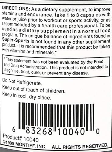 Super Sports 750 mg Capsules, 200 Count