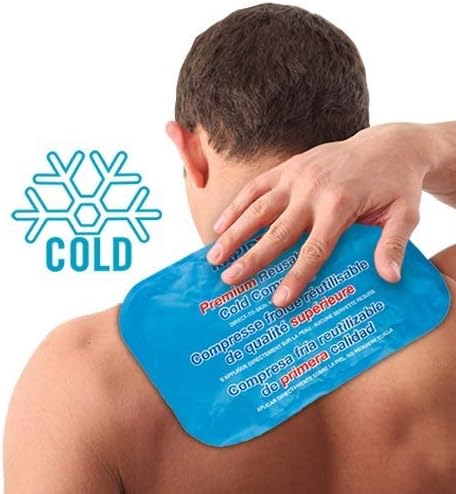 Rapid Relief Large Reusable Gel Cold Compress - Comfortable Flex Ice Packs for Back, Knee, Shoulder, Muscle Aches, and Body Pain Relief 8” x 12” Large