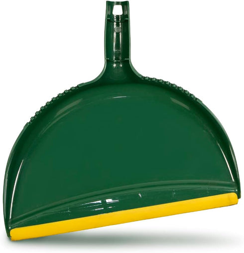 Pine-Sol Jumbo Dustpan, 13.2” Heavy Duty Dust Pan with Rubber Edge, Clip-On Design Attaches to Standard Broom Sticks