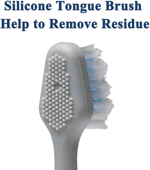 3-Count Toothbrush Replacement Heads, Compatible with Waterpik Complete Care 5.0/9.0 with Tongue Scraper