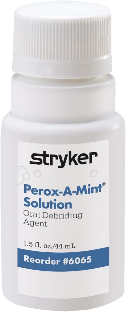 Stryker Perox-A-Mint Oral Rinse – Mint Mouthwash, 1 bottle, 1.5 fl. oz.