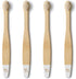 Organic Baby Bamboo Toothbrushes | 4 Pack | Soft Bristles | 100% Compostable Handle | Vegan Baby Toothbrushes (White)