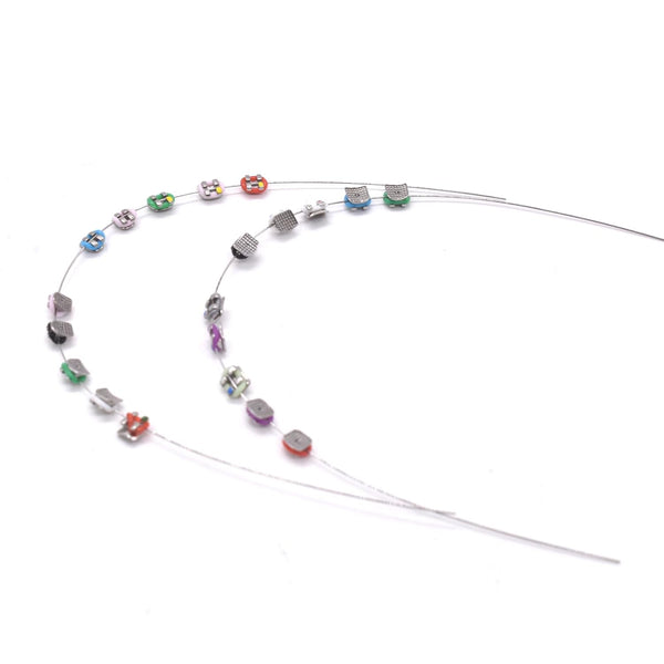 Angzhili 1 Pack Temporary Tooth Decoration - Metal Wires, Bracket, Orthodontic Ligature Ties, Practice Props for Dental