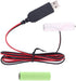 KHIOPNT 2M LR6 AA Battery Eliminator USB Power Supply Cable Replace 1-4pcs 1.5V