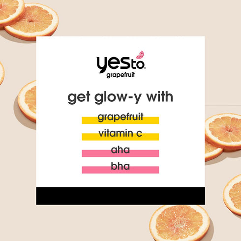 Yes To Grapefruit Daily Exfoliating Toner, Brightening Formula with AHAs, BHAs, Vitamin C, Natural, Vegan, 4 Fl Oz