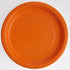Pumpkin Orange Round Disposable Paper Dinner Plates - 16 Pieces, 9'' - Perfect for Parties, Weddings & Events