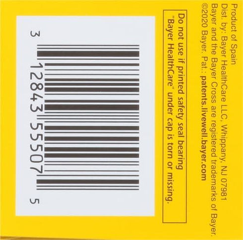 Bayer Extra Strength Aspirin 500 mg, Pain Reliever, 100 Coated Tablets for Headache, Muscle Pain