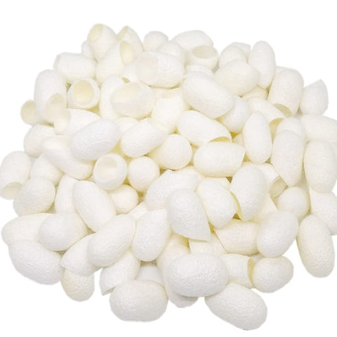 TTSAM 100pcs Fresh Natural Silk Ball Cocoons for Facial Cleanser and Skin Care Scrub