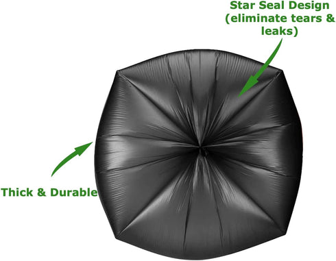 2-4 Gallon Small Black Trash Bags, 440 Count, Bathroom Garbage Bags for Home and Office