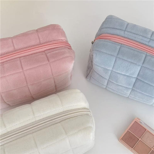 XPONNI Small Cute Y2K Cosmetic Bag, Aesthetic Makeup Bag for Purse, Pink
