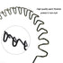 Metal Headbands for Women, Unisex Black Wavy Hair Bands, Simple Elastic Non-Slip Hair Accessories (3pcs)