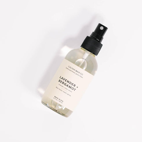 Calyan Wax Co. Lavender & Bergamot Natural Room Spray, 4 Fl Oz Each, Essential Oils Infused Air Freshener & Mist