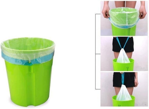 NO.1987 commerce Bags,1.2-1.5 120 Counts Small Drawstring Trash Gallon White Garbage Bag Home Trash Can Liners