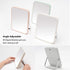 YEAKE 8-Inch Table Desk Vanity Makeup Mirror, Portable Folding Mirror with Metal Stand for Travel and Bathroom (Gray)