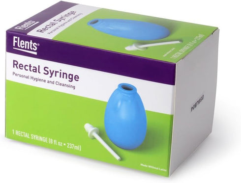 Flents Rectal Syringe, Reusable & Easy to Clean, Blue
