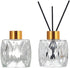 VANTOBEST 2PCS 50ml/1.7oz Glass Diffuser Bottle with Gold Cap, Prismatic Design, Essential Oil